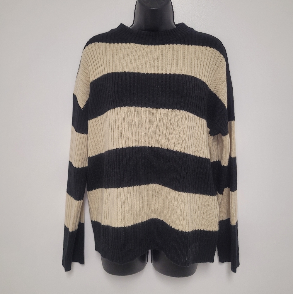 Love for Humanity Couture Striped Ribbed Sweater sz XL
